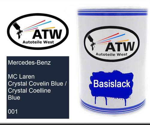 Mercedes-Benz, MC Laren Crystal Covelin Blue / Crystal Coelline Blue, 001: 500ml Lackdose, von ATW Autoteile West.